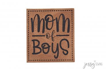 Kunstleder Label Mom of Boys by Jessy Sewing